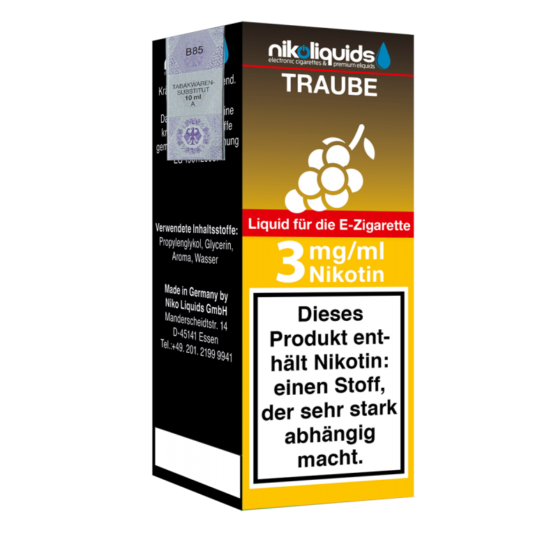 Niko Liquids E-Liquid Traube 10 ml