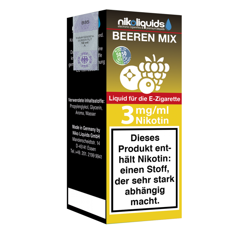 Niko Liquids E-Liquid Beeren Mix 50/50 10 ml