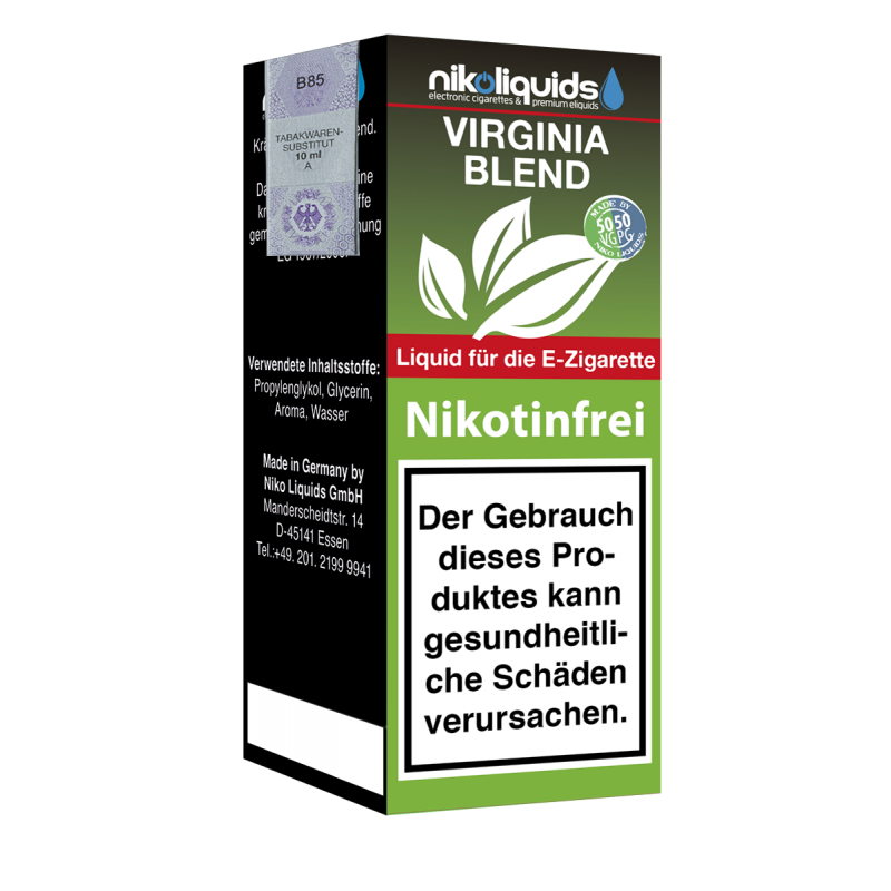 Niko Liquids E-Liquid Virginia Blend 50/50 10ml