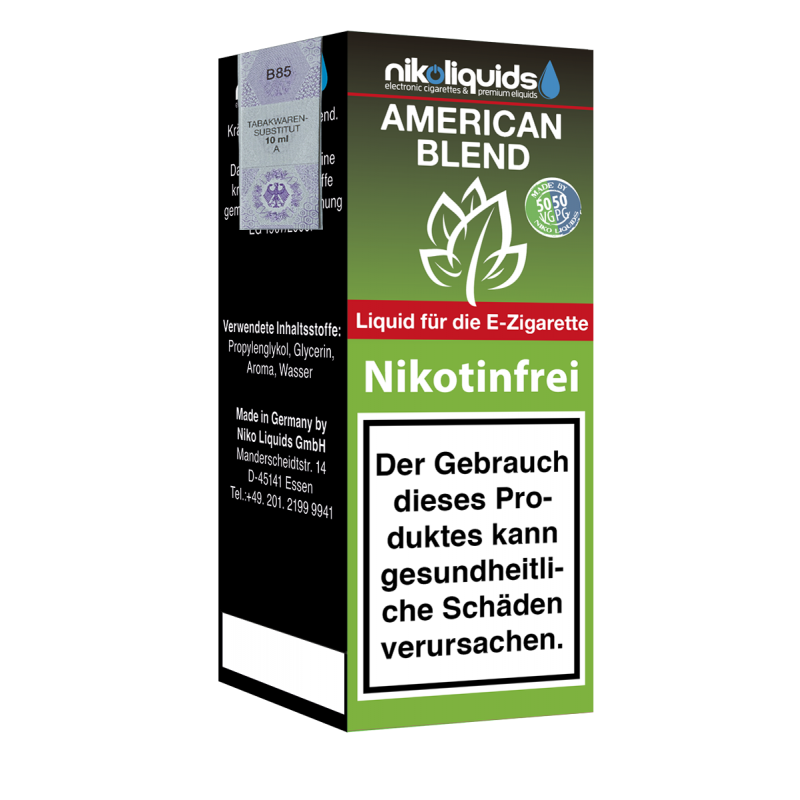 Niko Liquids E-Liquid American Blend 50/50 10 ml