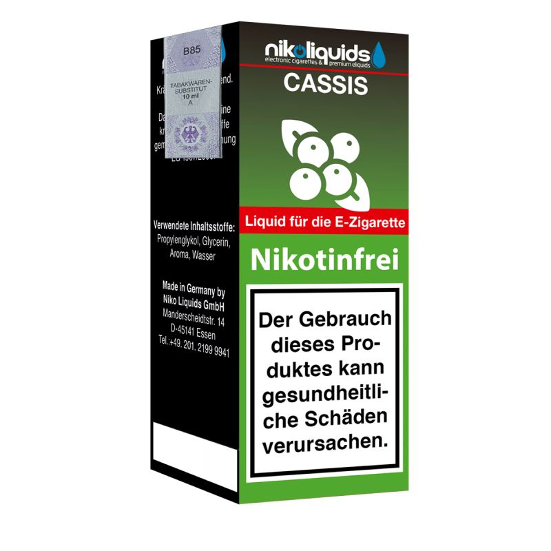 Niko Liquids E-Liquid Cassis 10 ml