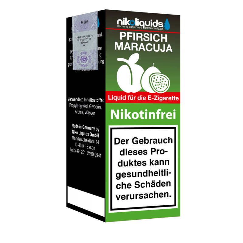 Niko Liquids E-Liquid Pfirsich Maracuja 10 ml