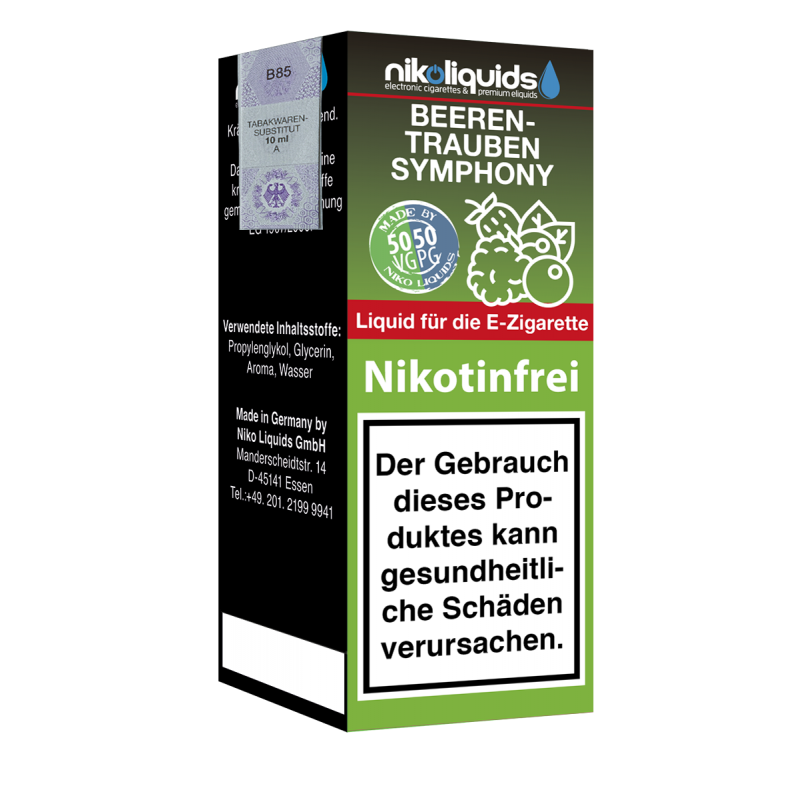 Niko Liquids E-Liquid Beeren Trauben Symphony 50/5...