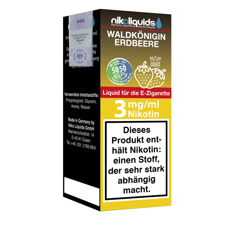 Niko Liquids E-Liquid Waldkönigin Erdbeere 50/50 ...