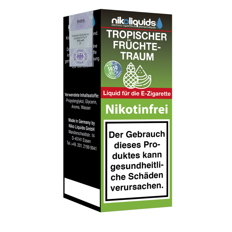 Niko Liquids E-Liquid Tropischer Früchtetraum 50/...