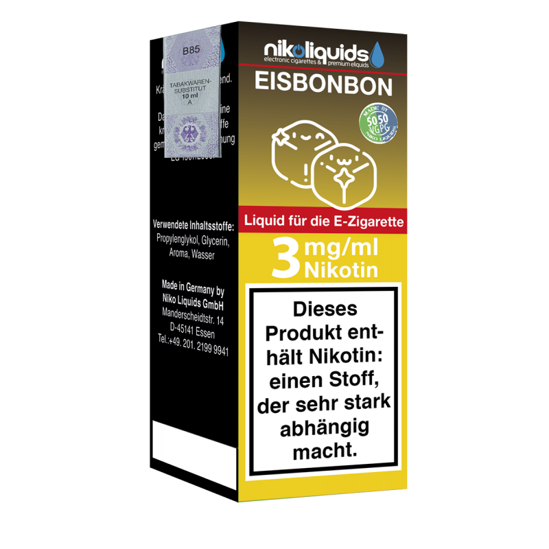 Niko Liquids E-Liquid Eisbonbon 50/50 10 ml