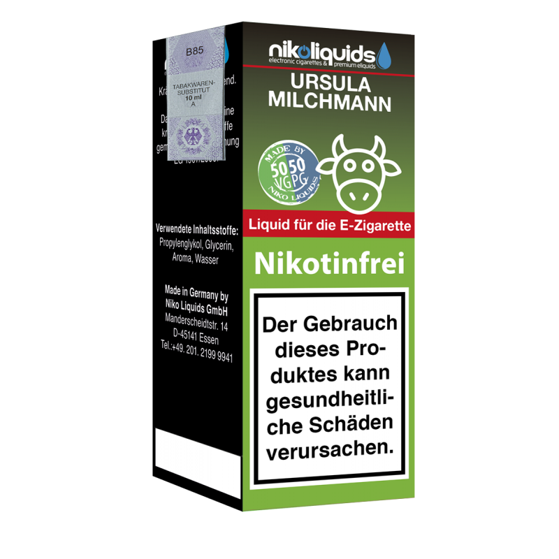 Niko Liquids E-Liquid Ursula Milchmann 50/50 10 ml