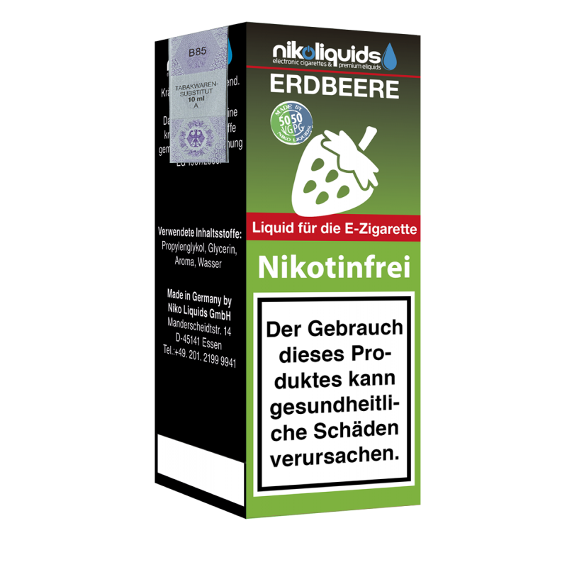 Niko Liquids E-Liquid Erdbeere 50/50 10 ml
