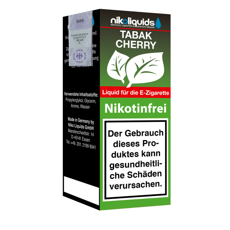 Niko Liquids E-Liquid Tabak Cherry 10 ml
