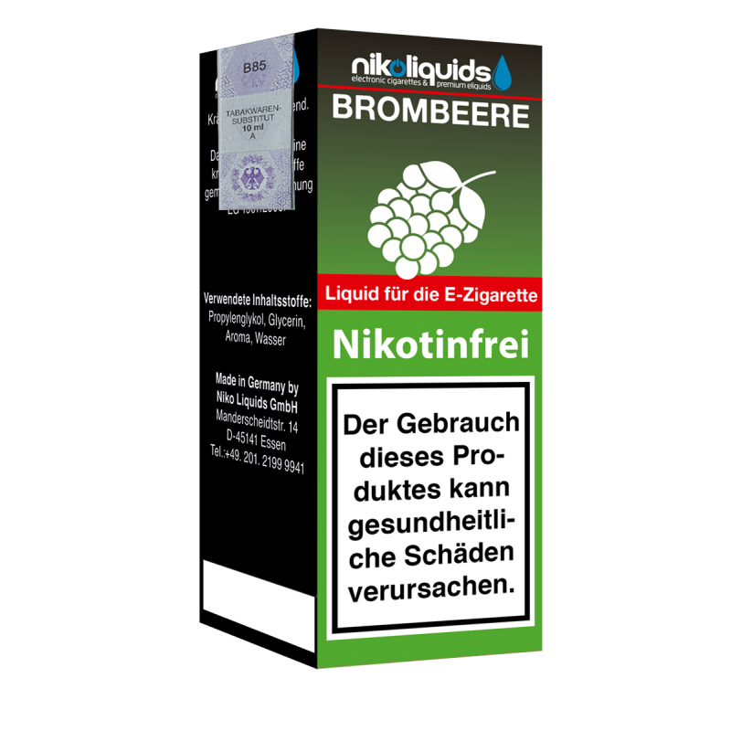 Niko Liquids E-Liquid Brombeere Nikotin 10 ml