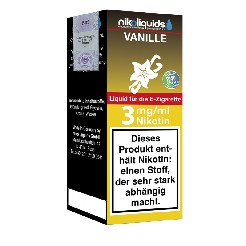 Niko Liquids E-Liquid Vanille 50/50 10 ml