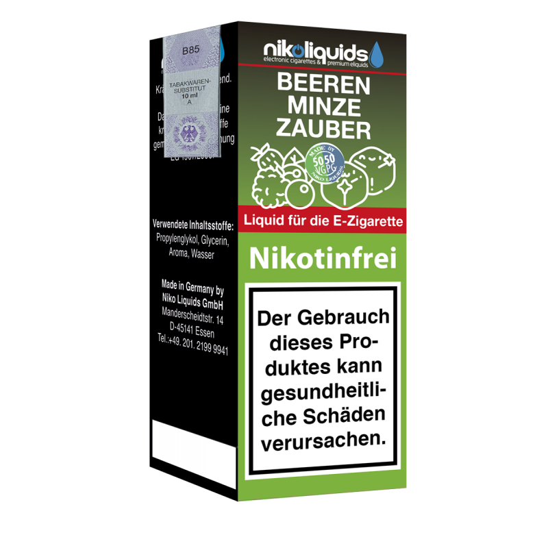 Niko Liquids E-Liquid Beeren Minze Zauber 50/50 10...