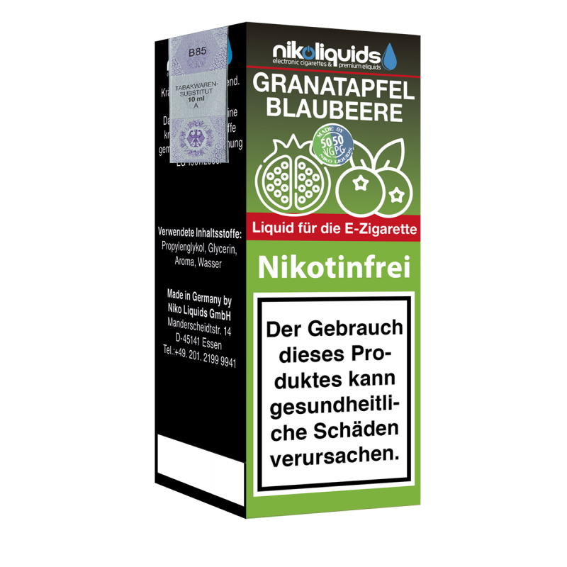 Niko Liquids E-Liquid Granatapfel Blaubeere 50/50 ...
